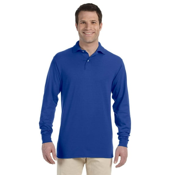 Jerzees Adult 5.6 oz. SpotShieldâ„¢ Long-Sleeve Jersey Polo - 437ML