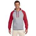 thumbnail image 1 of Jerzees Adult 8 oz. NuBlend Colorblock Raglan Pullover Hood - 96CR, 1 of 4
