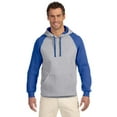 thumbnail image 1 of Jerzees Adult 8 oz. NuBlend Colorblock Raglan Pullover Hood - 96CR, 1 of 4