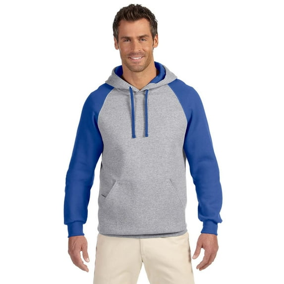 Jerzees Adult 8 oz. NuBlend Colorblock Raglan Pullover Hood - 96CR