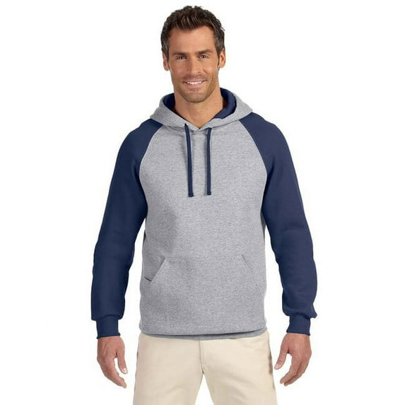 JERZEES Nublend Colorblocked Raglan Hooded Sweatshirt
