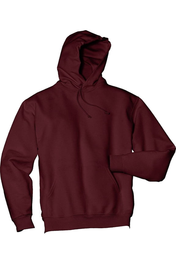 Adult Double Lined Hooded Pullover, Maroon, Small