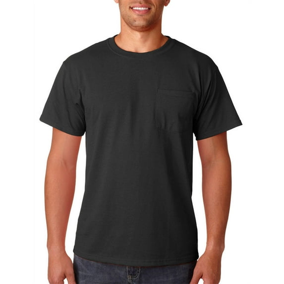 Jerzees Adult Heavyweight Ribbed Crewneck Pocket T-Shirt, Pack of 10