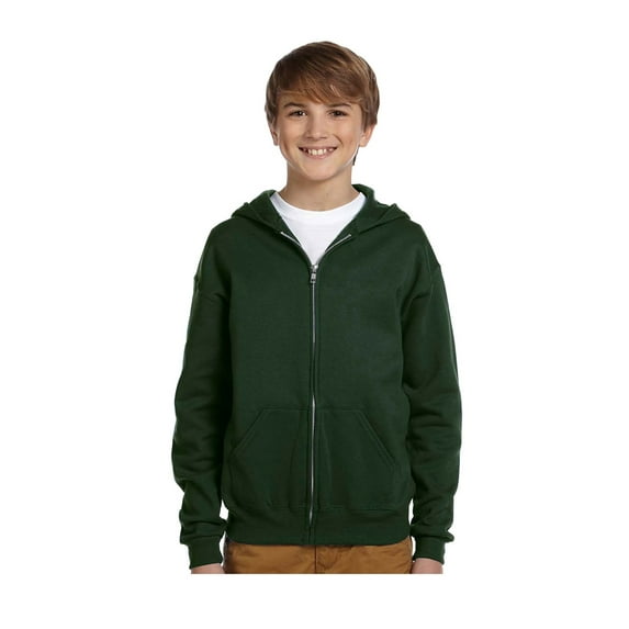 Jerzees Big Boy's Full-Zip Hooded Fleece Waistband Sweatshirt, Style 993B