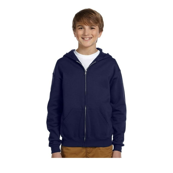 Jerzees Big Boy's Full-Zip Hooded Fleece Waistband Sweatshirt, Style 993B
