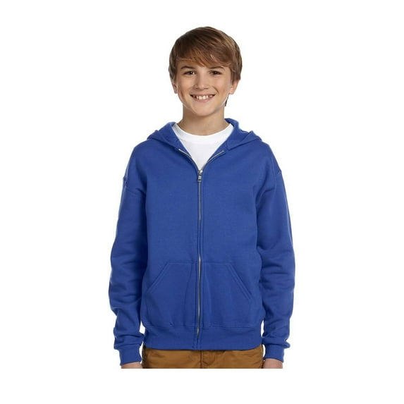 Jerzees Big Boy's Full-Zip Hooded Fleece Waistband Sweatshirt, Style 993B