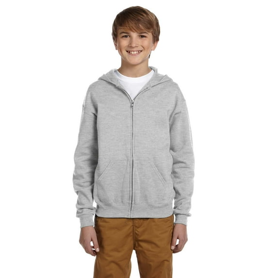 Jerzees Big Boy's Full-Zip Hooded Fleece Waistband Sweatshirt, Style 993B