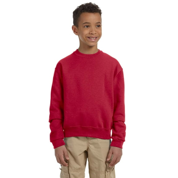 Jerzees Big Boy's NuBlend Seamless Ribbed Crewneck Sweatshirt, Style 562B