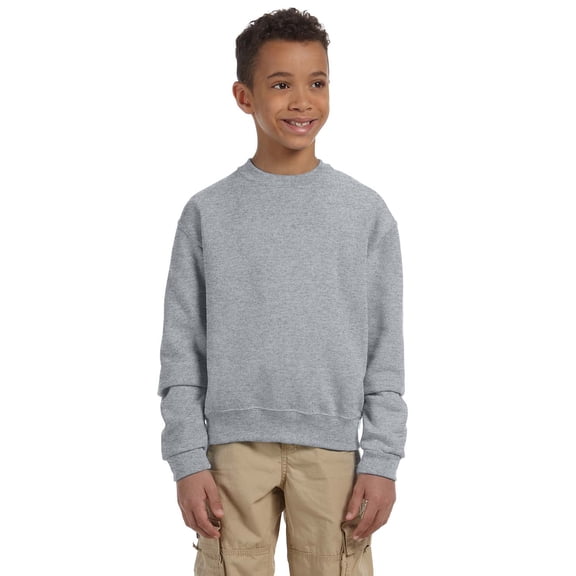 Jerzees Big Boy's NuBlend Seamless Ribbed Crewneck Sweatshirt, Style 562B