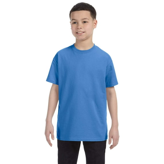 Jerzees Big Boy's Rib Collar Tear Away Label T-Shirt, Style 29B