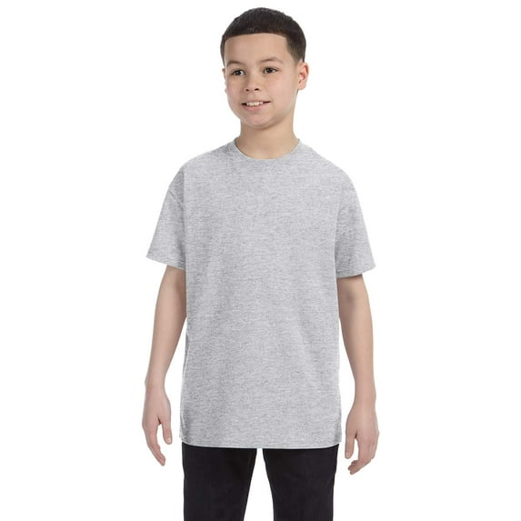 Jerzees Big Boy's Rib Collar Tear Away Label T-Shirt, Style 29B