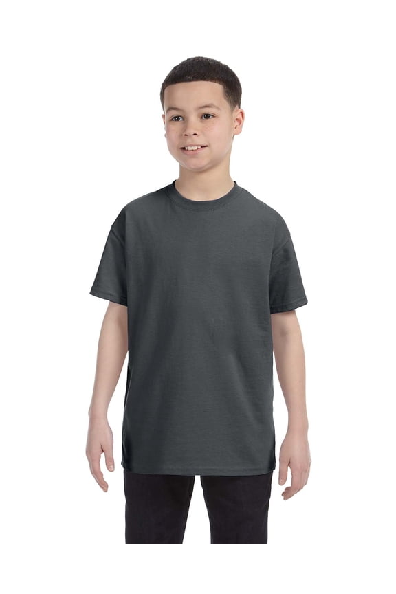 Big Boy's Rib Collar Tear Away Label T-Shirt, Style 29B