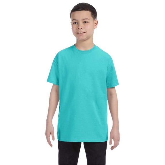 Jerzees Big Boy's Rib Collar Tear Away Label T-Shirt