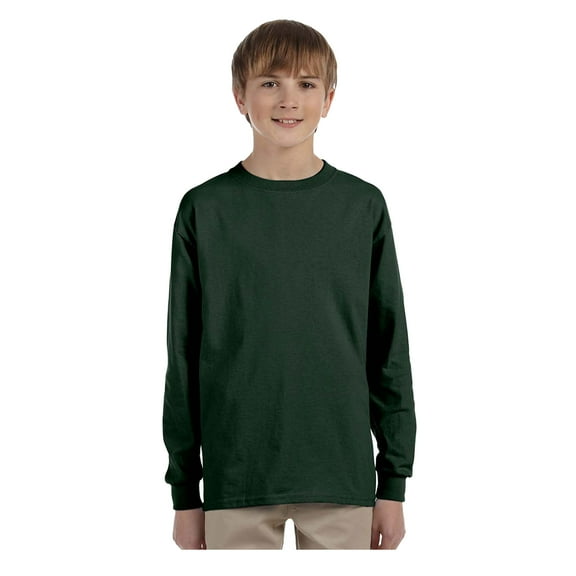 Jerzees Big Boy's Tear Away Label 1X1 Rib Cuffs T-Shirt, Style 29BL