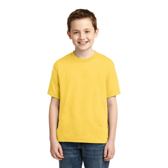 Jerzees Boy's Heavyweight Blend T-Shirt Island Yellow Size Small