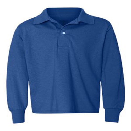 Jerzees Boy's SpotShield™ Long Sleeve Jersey Polo - 437YL