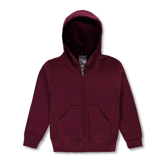 Jerzees Boys' Fleece Zip-up Hoodie - burgundy, 14 - 16 (Big Boys)