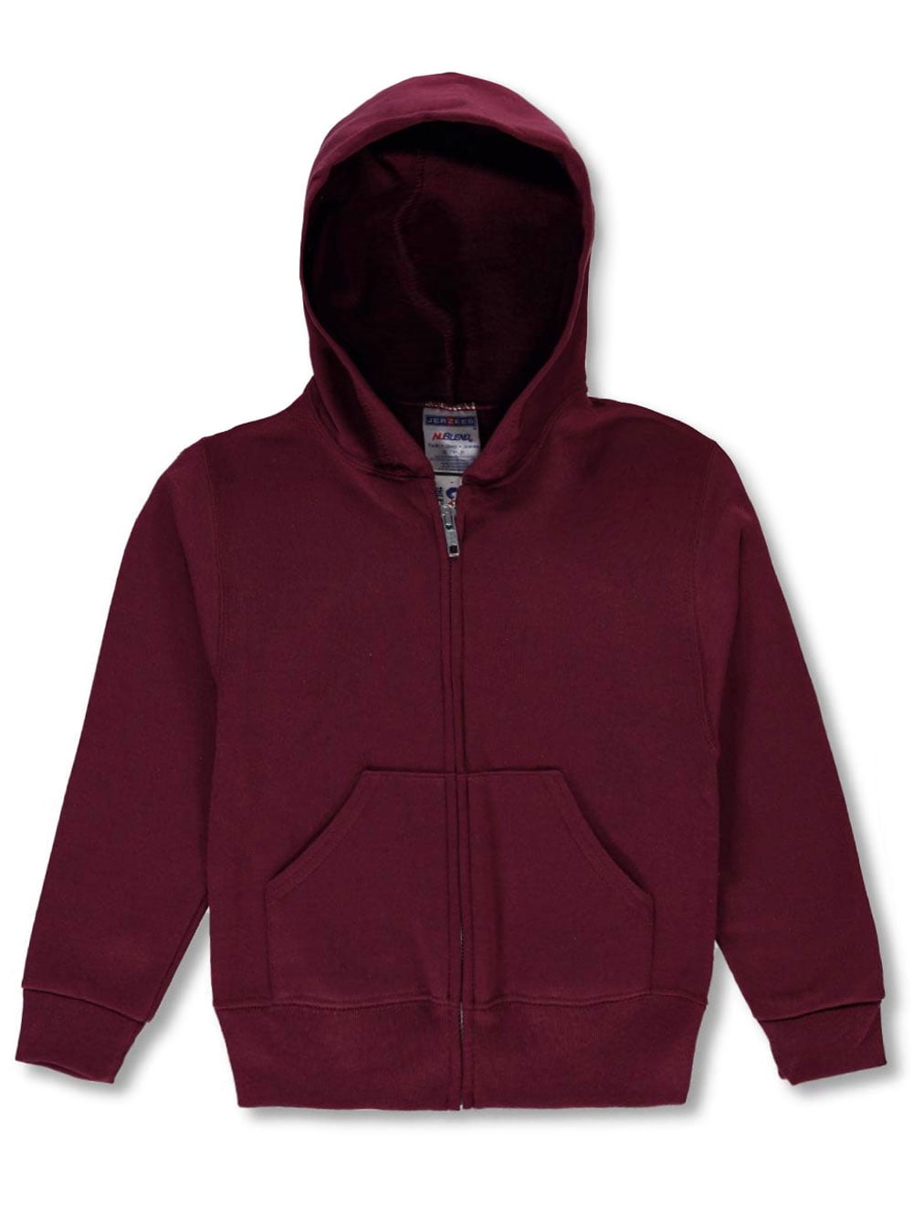 Jerzees Boys' Fleece Zip-up Hoodie - burgundy, 6 - 8 (Big Boys) -  Walmart.com