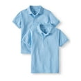 thumbnail image 1 of Jerzees Boys School Uniform SpotShield Short Sleeve Polo, 2 Pack, 1 of 4