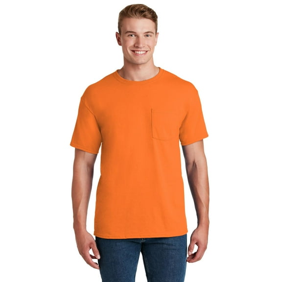 Jerzees® - Dri-Power 50/50 Cotton/Poly Pocket T-Shirt | 5.4-ounce, 50/50 cotton/poly