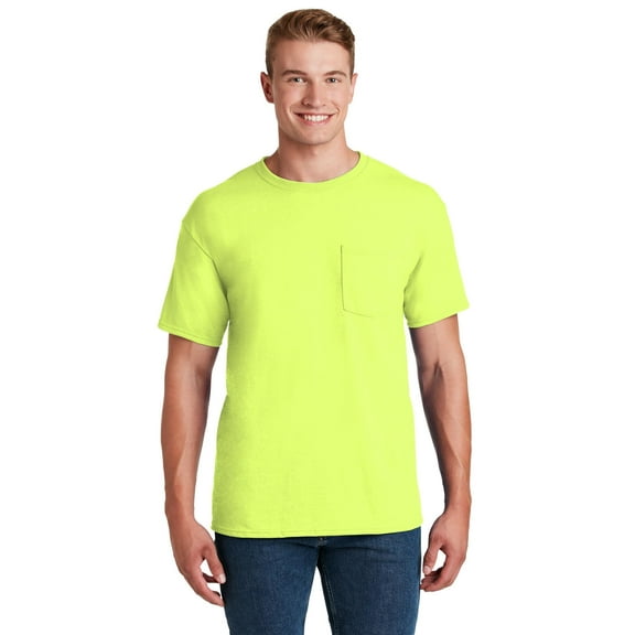 Jerzees® - Dri-Power 50/50 Cotton/Poly Pocket T-Shirt | 5.4-ounce, 50/50 cotton/poly