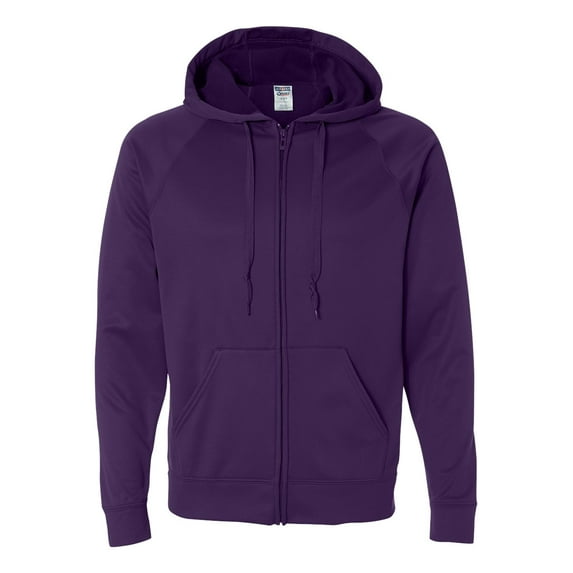 Jerzees Hood Sweatshirt PF93MR Unisex Adult 6 oz. Sport Tech Fleece Full-Zip Hood