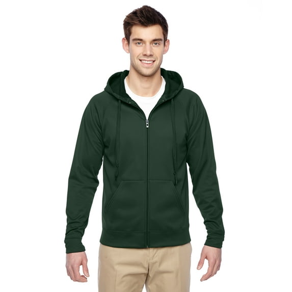 Jerzees Hood Sweatshirt PF93MR Unisex Adult 6 oz. Sport Tech Fleece Full-Zip Hood