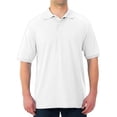 thumbnail image 1 of Jerzees Irregular Polo Shirts, White - Large - Case of 12, 1 of 1
