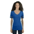 thumbnail image 1 of Jerzees Ladies' 4.5 Oz. Tri-Blend Varsity V-Neck T-Shirt, 1 of 1