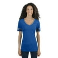 thumbnail image 1 of Jerzees Ladies' 4.5 oz. TRI-BLEND Varsity V-Neck T-Shirt - 602WVR, 1 of 4