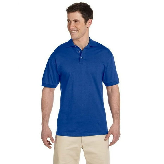 JERZEES J100 ADULT 6.1 OZ. HEAVYWEIGHT COTTON JERSEY POLO, L, Royal