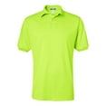 thumbnail image 1 of Jerzees Men's 2 Button Placket Welt Knit Collar Polo Shirt, Medium, Safety Green, 1 of 6