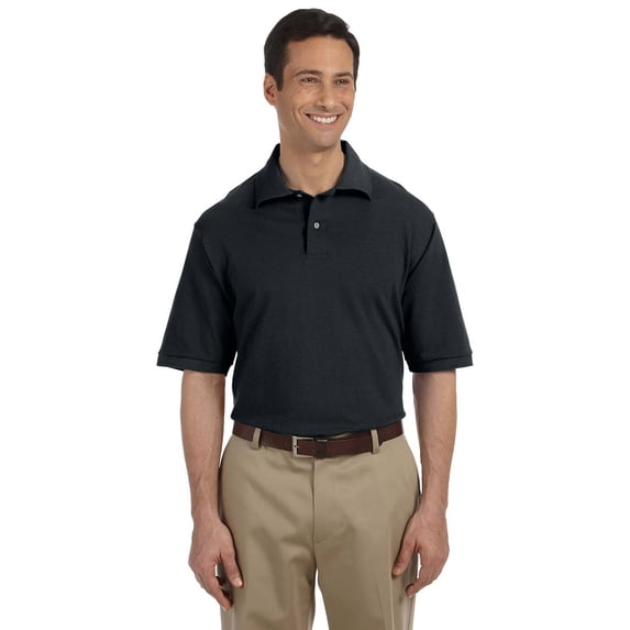 Jerzees Men's Cotton Pique Polo Shirt - 440 - Large - Black