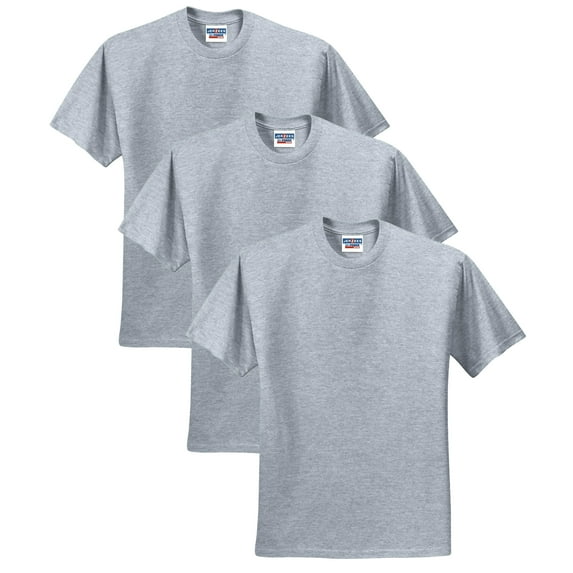 Jerzees Men's Crew Neck Shoulder Taping T-Shirt Pack3
