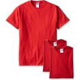 thumbnail image 1 of Jerzees Men's Dri-Power Short Sleeve T-Shirt Pocket & No, Pocket-3 Pack-Red, XX-Large, 1 of 1
