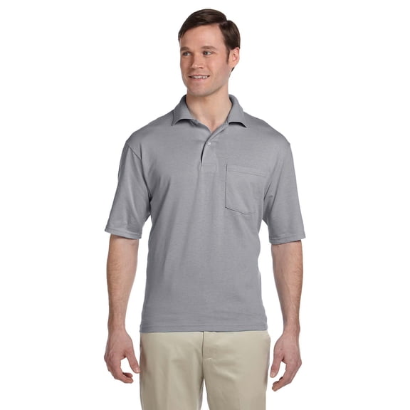 Jerzees Men's Five Point Left Chest Pocket Polo Shirt, Style 436MP