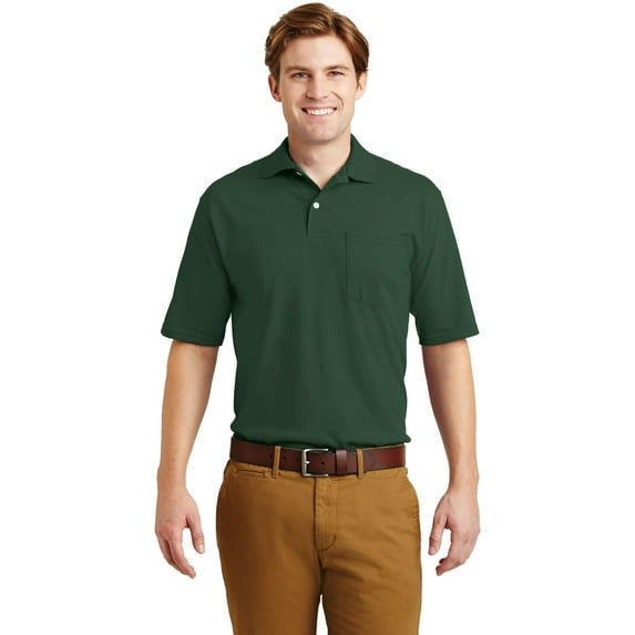 Jerzees Men's Five Point Left Chest Pocket Polo Shirt