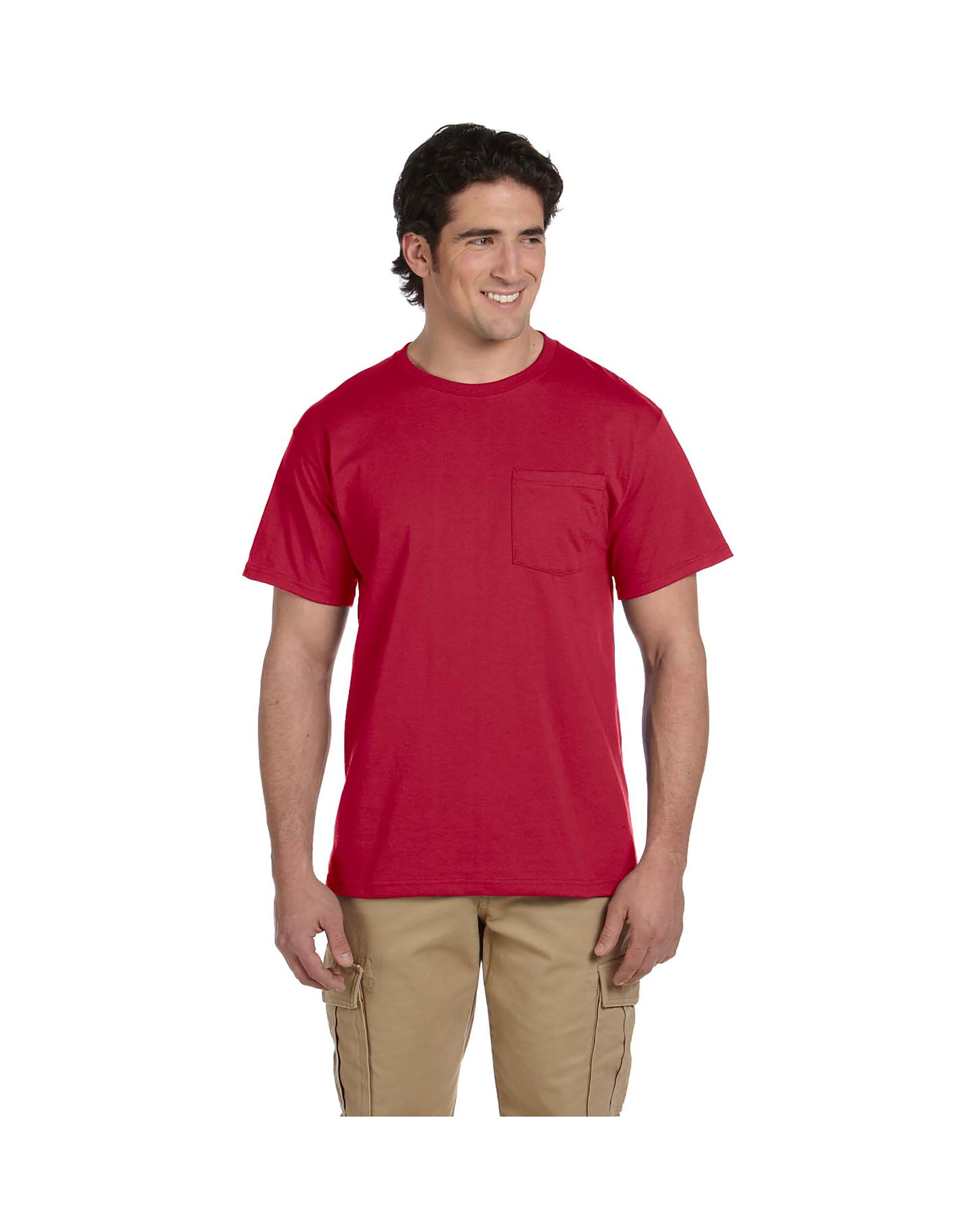 Jerzees Men s Five Point Left Chest Pocket T Shirt Style 29MP Walmart Business Supplies