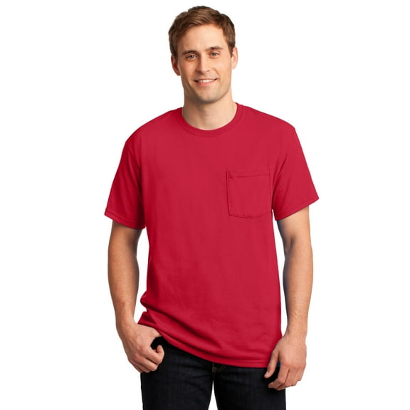 Jerzees Men's Five Point Left Chest Pocket T-Shirt