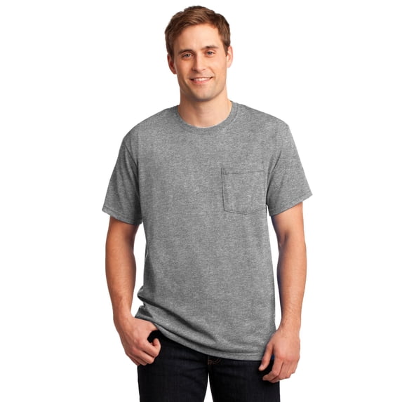 Jerzees Men's Five Point Left Chest Pocket T-Shirt