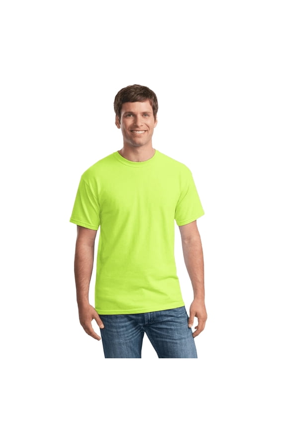 Men's Hi-Vis Safety T-Shirt, Moisture-wicking High Visibility Shirt, S Safety Green Tee