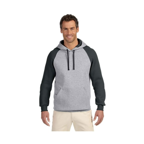 Jerzees Men's Nublend Colorblock Raglan Hooded Pullover, Style 96CR
