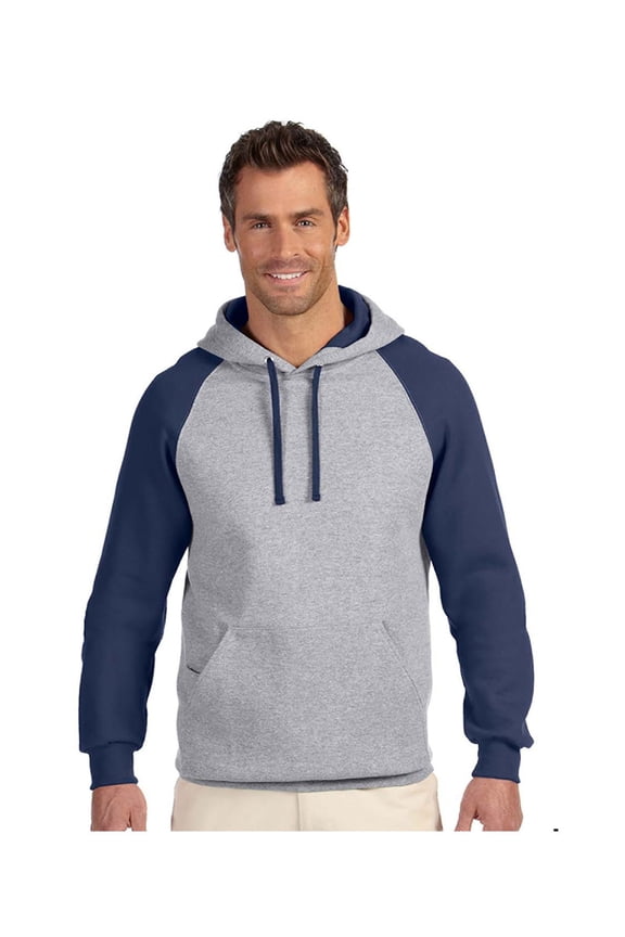 - Nublend Colorblocked Raglan Hooded Sweatshirt - 96CR