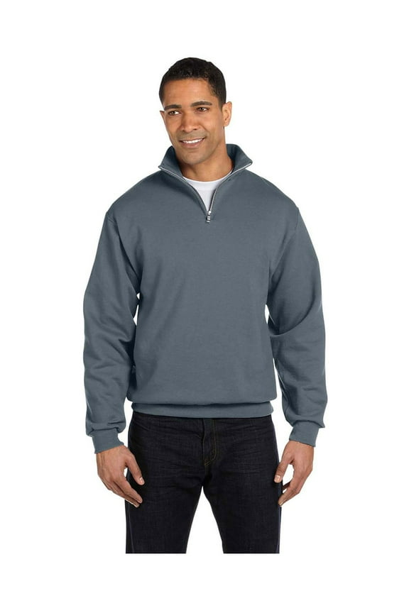 Men's Quarter-Zip Cadet Collar Pullover Sweatshirt, Style 995M