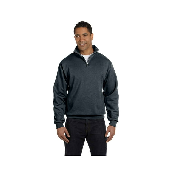 Jerzees Men's Quarter-Zip Cadet Collar Pullover Sweatshirt, Style 995M