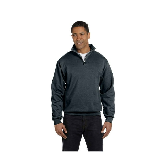 Jerzees Men's Quarter-Zip Cadet Collar Pullover Sweatshirt, Style 995M