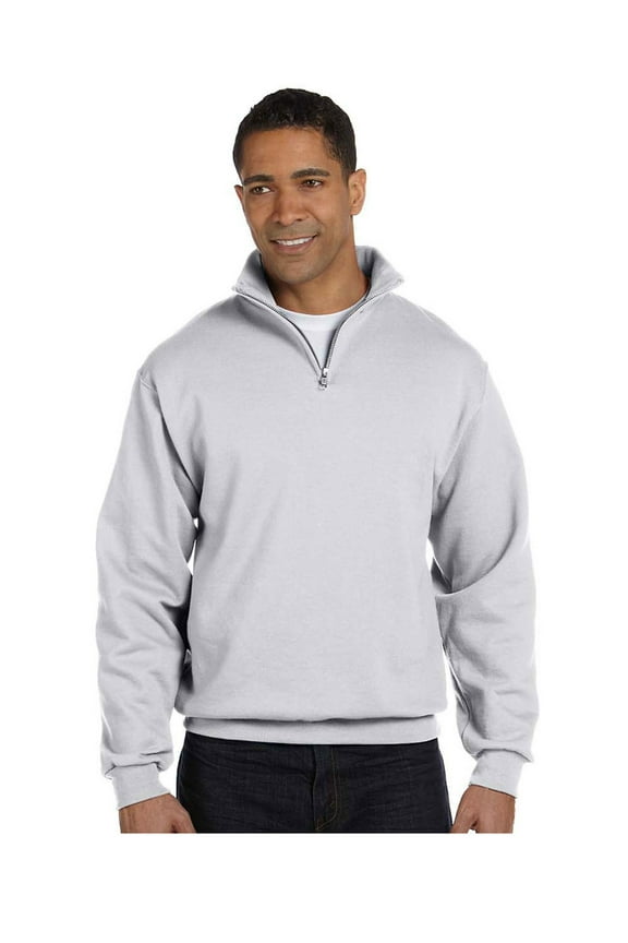 Men's Quarter-Zip Cadet Collar Pullover Sweatshirt, Style 995M