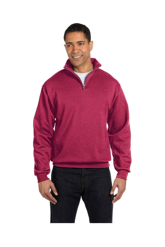 Men's Quarter-Zip Cadet Collar Pullover Sweatshirt, Style 995M