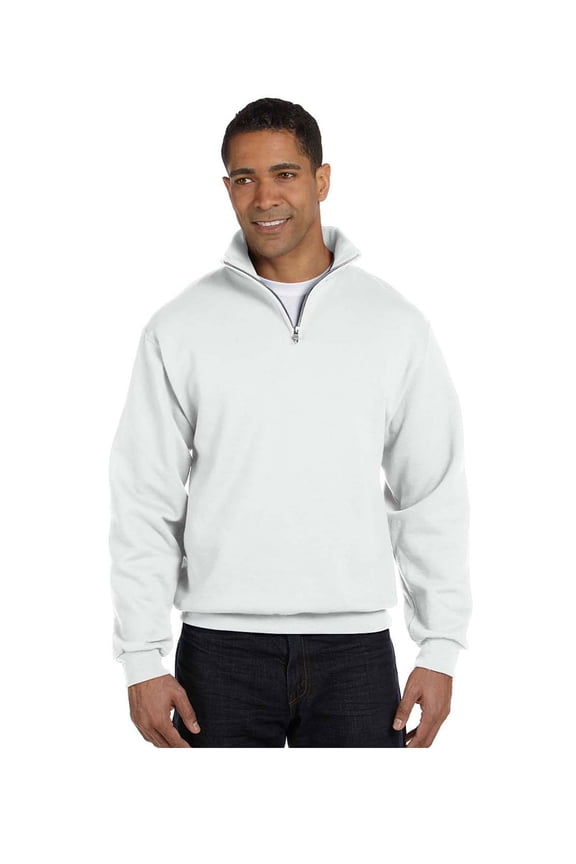 Men's Quarter-Zip Cadet Collar Pullover Sweatshirt, Style 995M