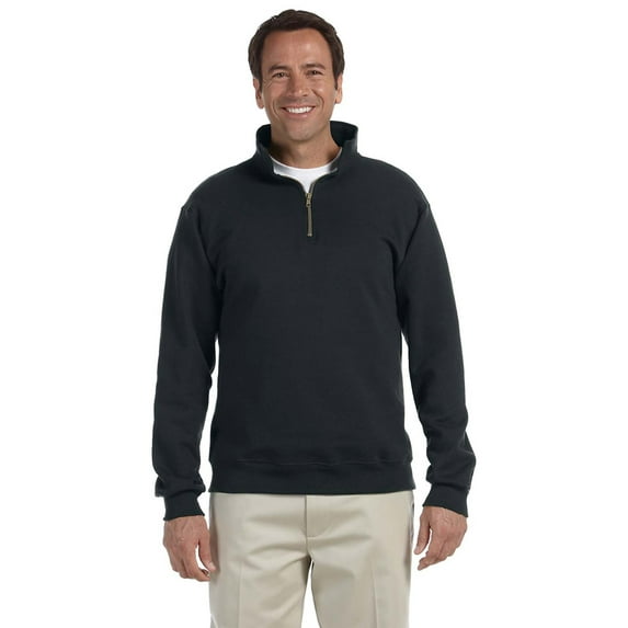 Jerzees Men's Quarter Zip Pullover - 4528 - Small - Black
